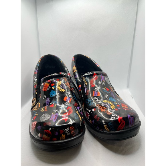 COPY - Easy Work Faux Patient Leather Coffee Themed Non Slip Work Shoes - Picture 6 of 9